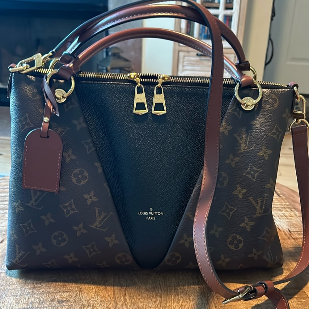 Authentic LOUIS VUITTON LV GHW V tote MM 2 Way Shoulder Handbag M43948 Monogram